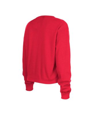 Women's Red Tampa Bay Buccaneers Thermal Crop Long Sleeve T-shirt