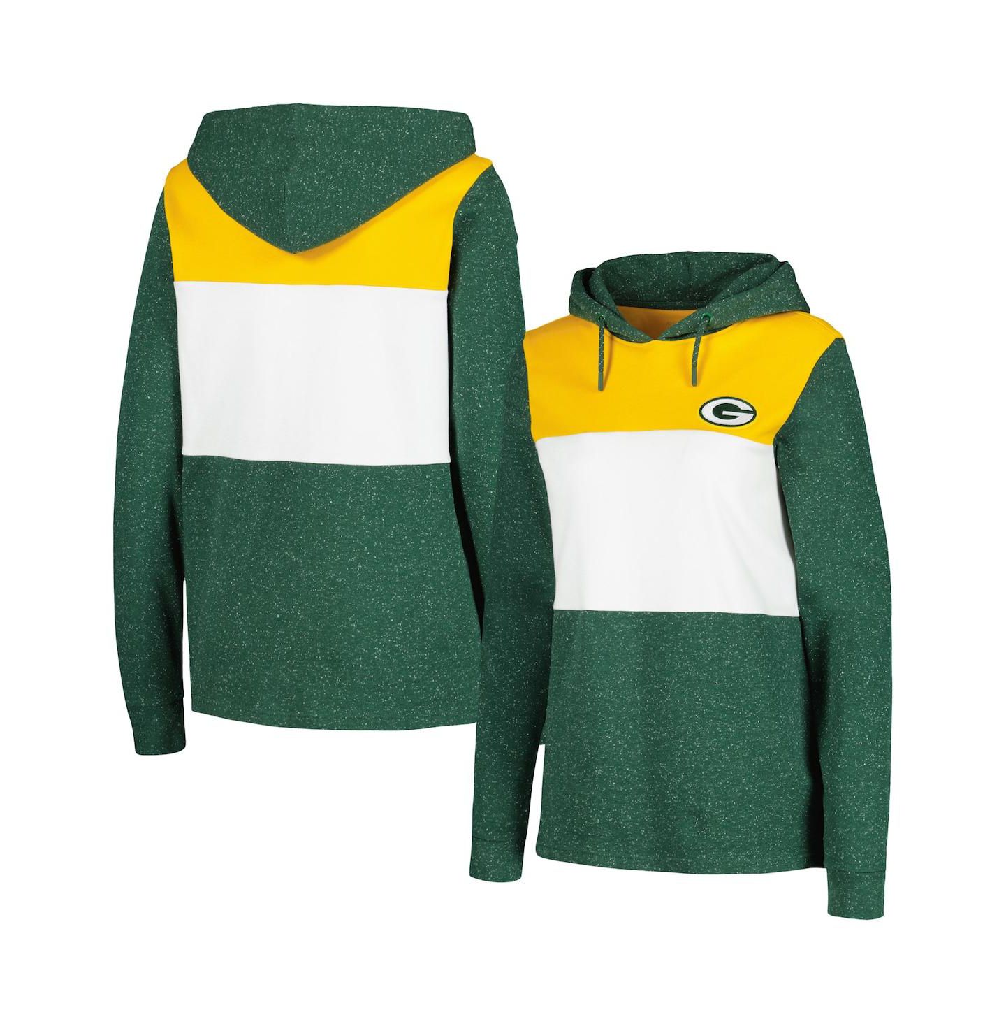 Женское худи Antigua Green Green Bay Packers Wicket Pullover — фото 1