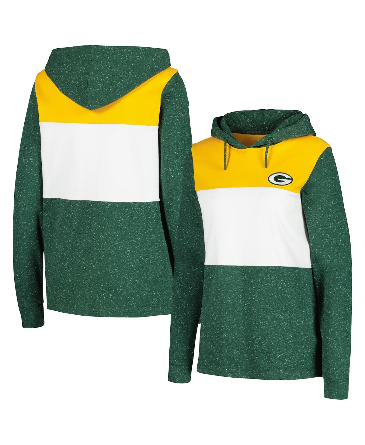 Women's Antigua Green Green Bay Packers Wicket Pullover Hoodie - Green