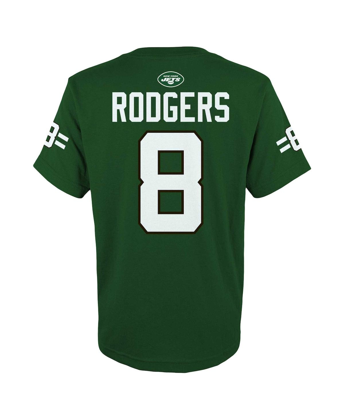 Shop Outerstuff Big Boys Aaron Rodgers Green New York Jets Helmet T-shirt