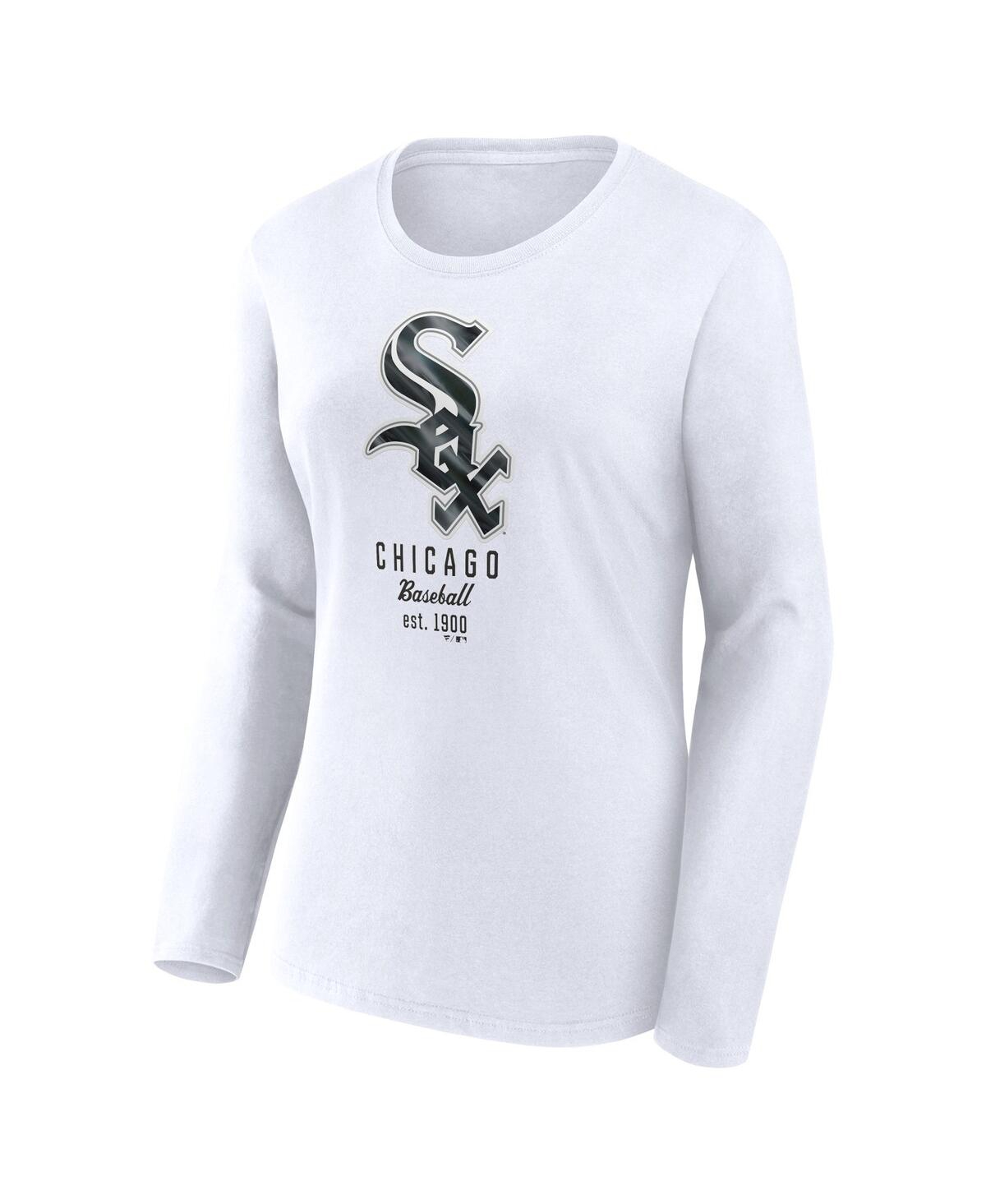Shop Fanatics Women's  White Chicago White Sox Long Sleeve T-shirt