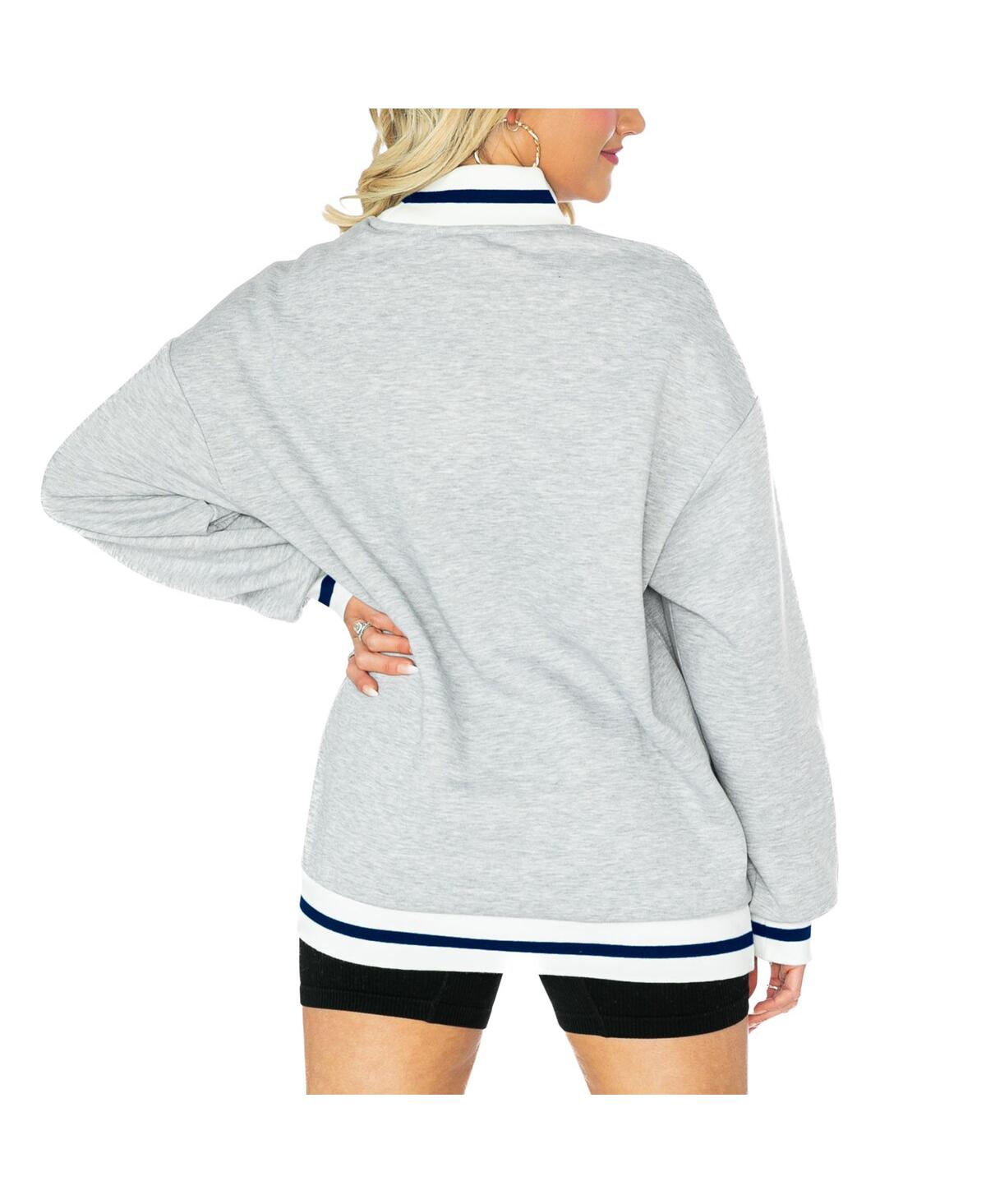Women's Gameday CoutureAlabama Crimson Tide In It To Win It Sporty Mock Neck Pullover Sweatshirt - Ash