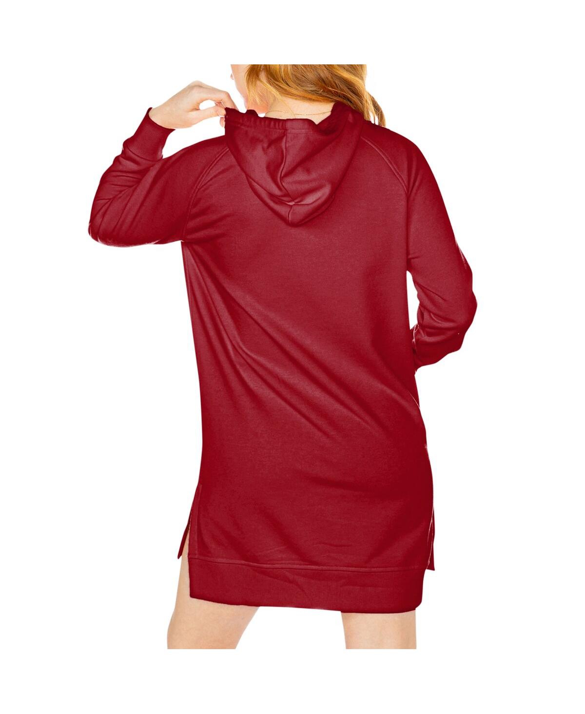 Shop Gameday Couture Women's  Crimson Oklahoma Sooners Take A Knee Raglan Hooded Sweatshirt Dress