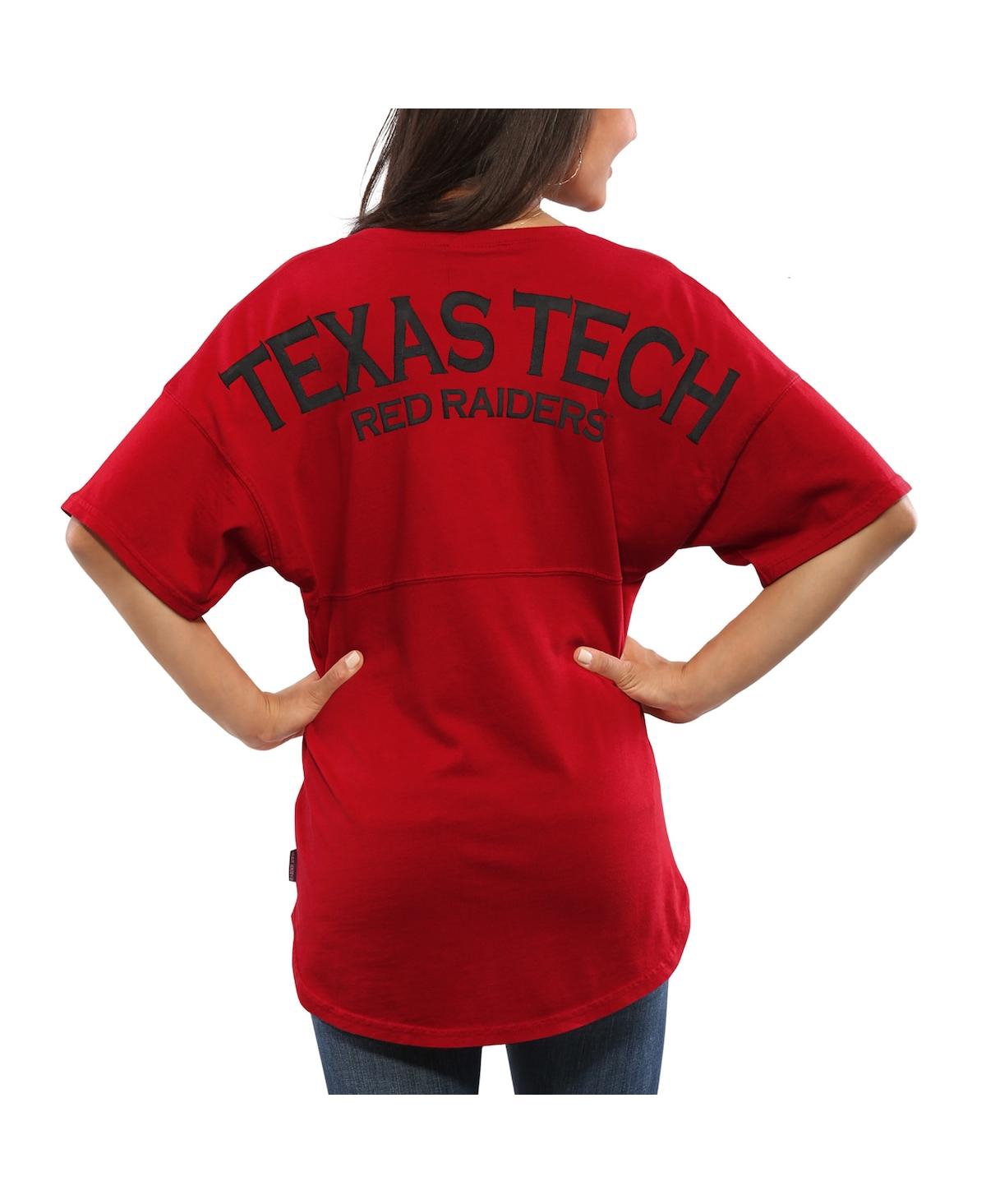 Women's Red Texas Tech Red Raiders Spirit Jersey Oversized T-shirt - Red