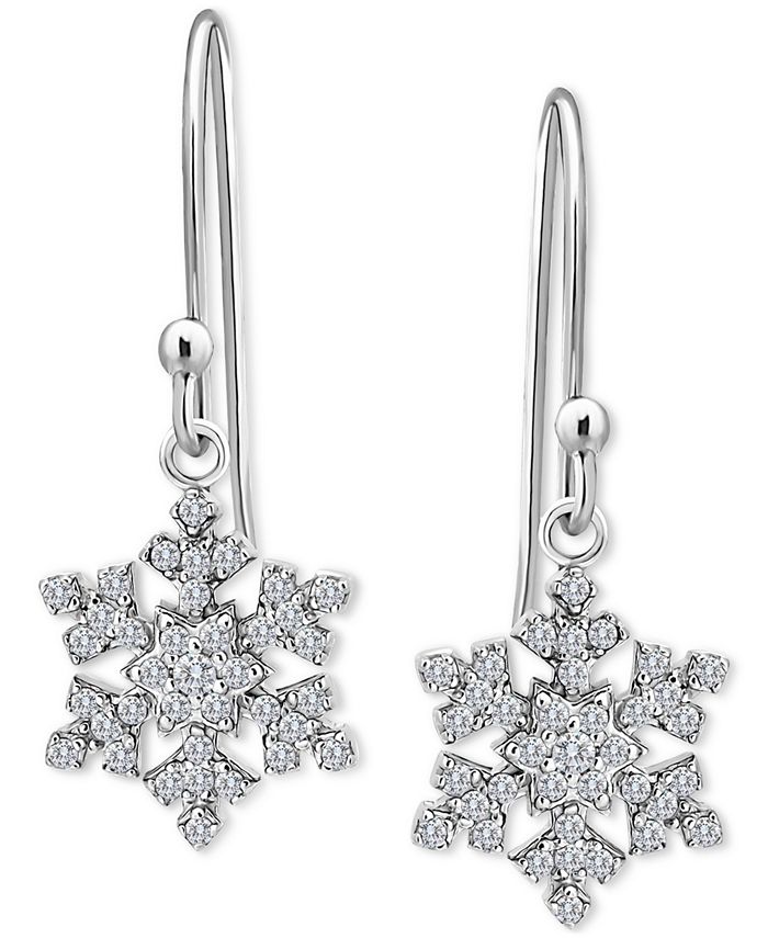 Macy's new arrivals snowflake earrings