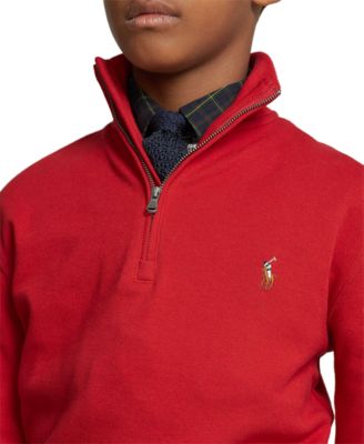 Polo Ralph Lauren Big Boys Interlock Quarter-Zip Pullover