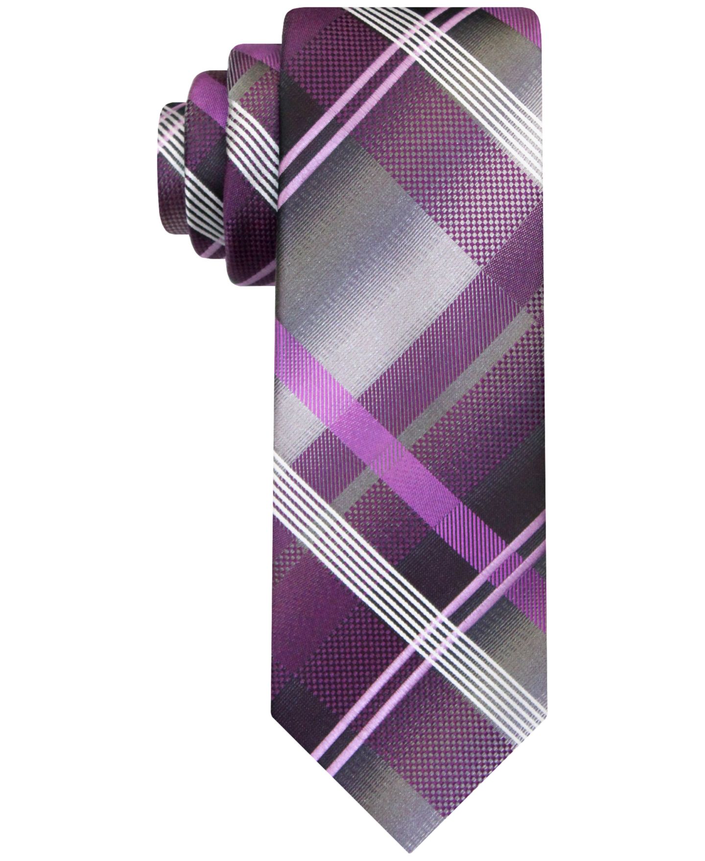 Мужские галстуки Van Heusen Classic Large-Grid Tie, цвет: Розовый — фото 1