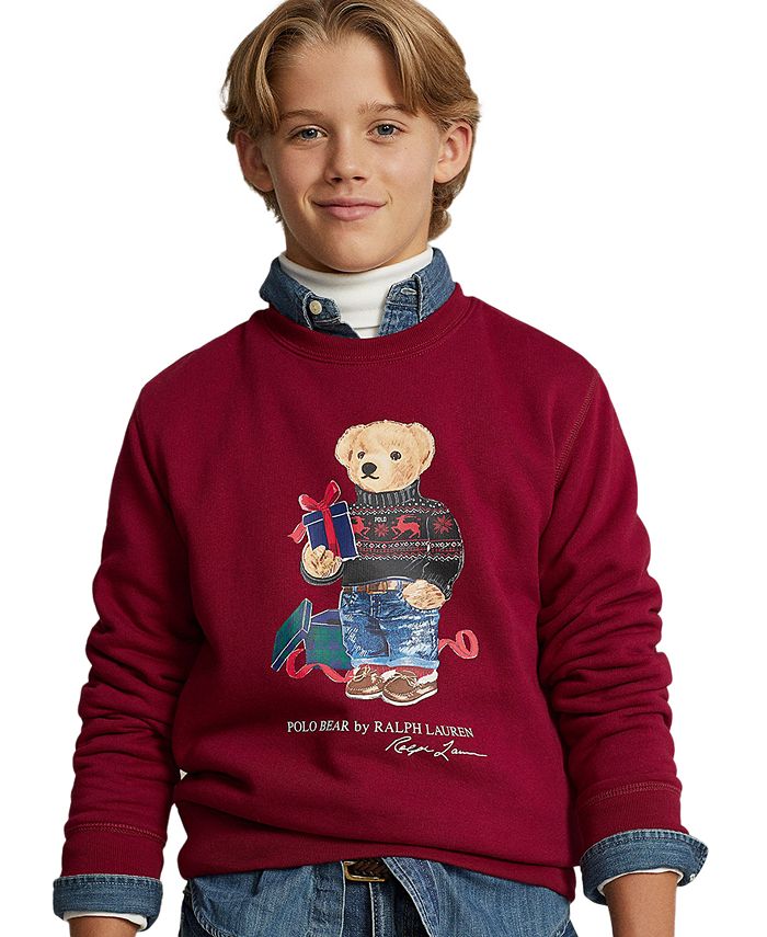 Ralph Lauren Girls' Polo Bear Fleece Sweatshirt - Little Kid, Big Kid