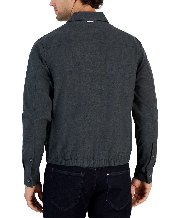 Michael Kors Men's Classic Fit Brushed Cotton Shirt Jacket - Macy's