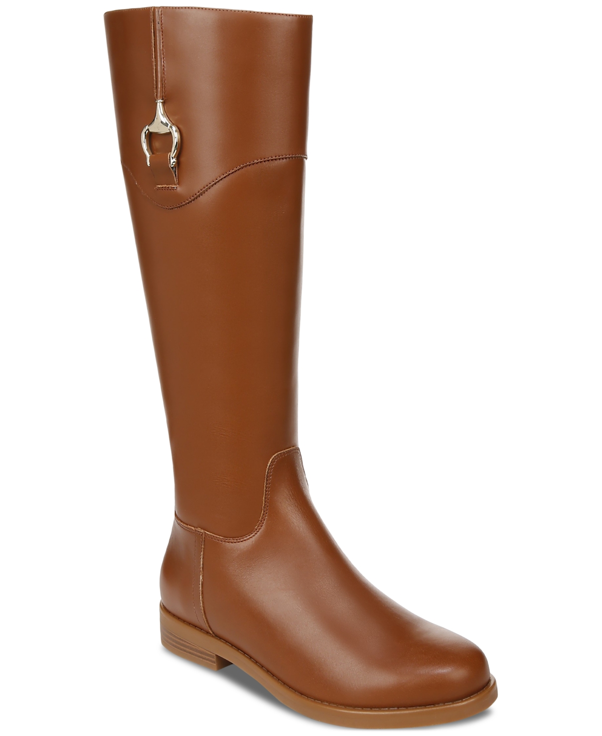 Women's Sandraa Memory Foam Knee High Riding Boots, Created for Macy's - Cinnamon