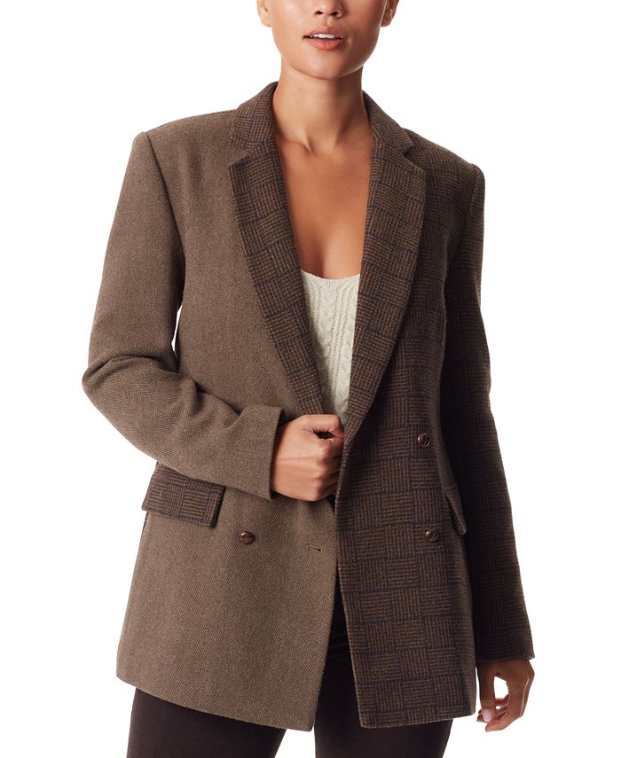 Sam edelman blazer flap on sale pocket wool blend coat