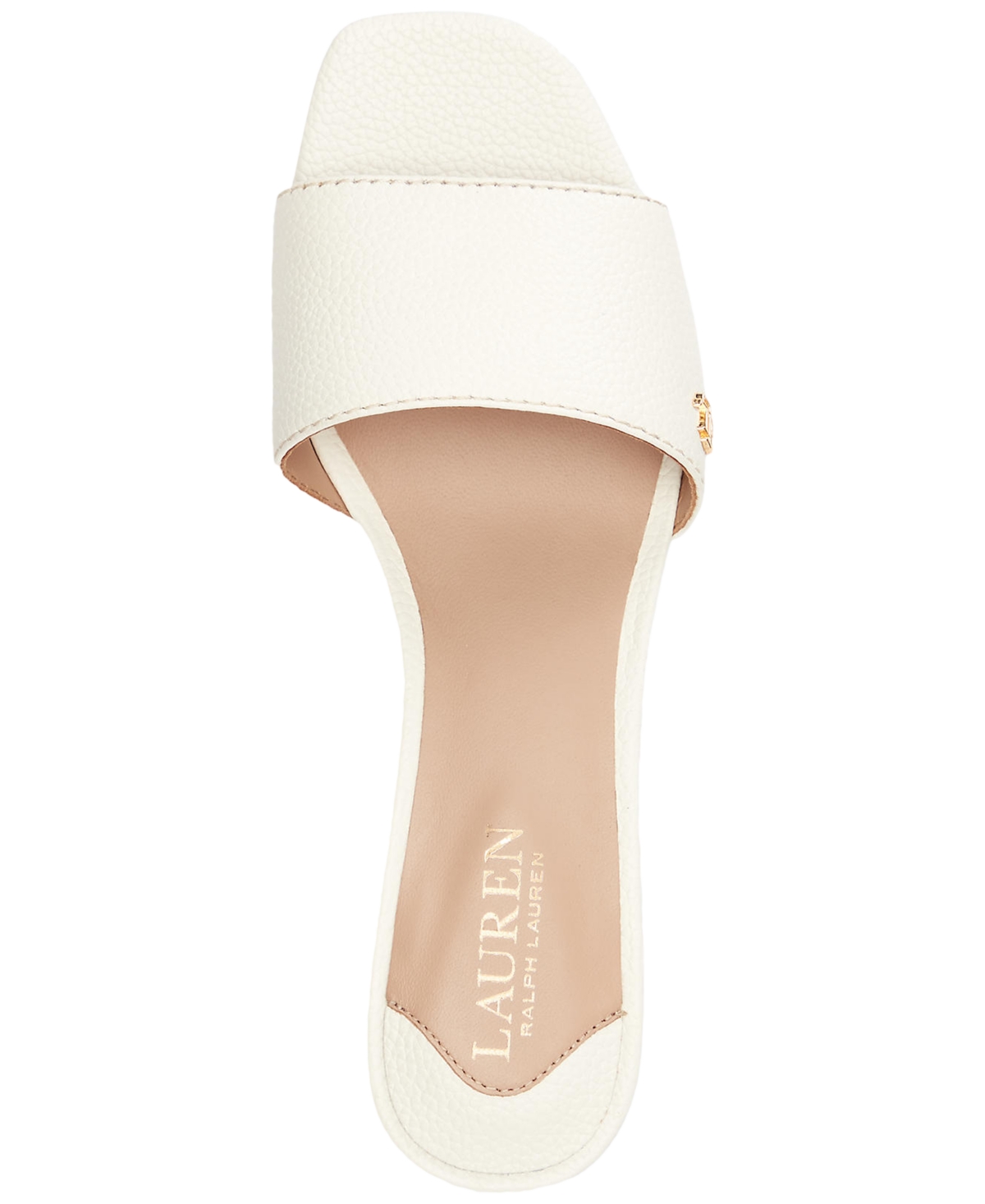 Shop Lauren Ralph Lauren Women's Fay Slip-on Slide Dress Sandals In Vanilla