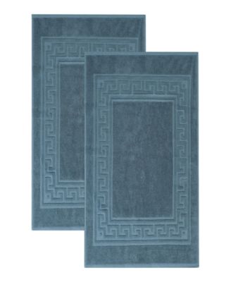 Cotton Greek Key Infinity Border 2-Pc. Bath Rug Set