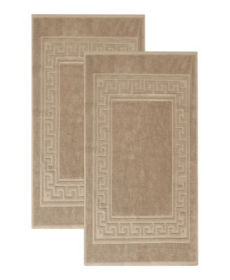 Cotton Greek Key Infinity Border 2-Pc. Bath Rug Set