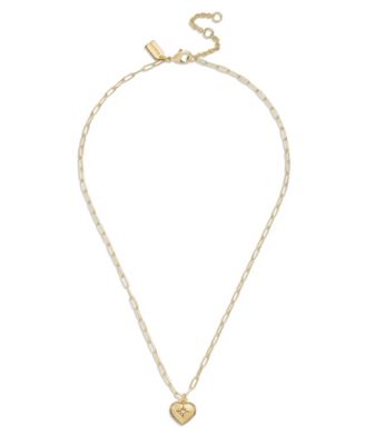 Faux Stone Iconic Heart Pendant Heart Motif Necklace