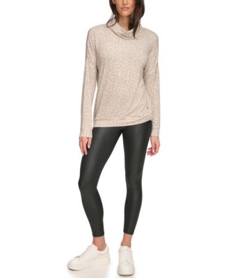 Marc New York - Women's Printed Cowlneck Drop-Shoulder Tunic Top