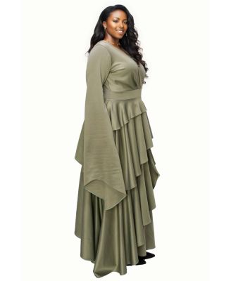 Plus Size Zeta Ruffled Drama Dress