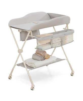 Baby Diaper Changing Table with Water Basin Wheel