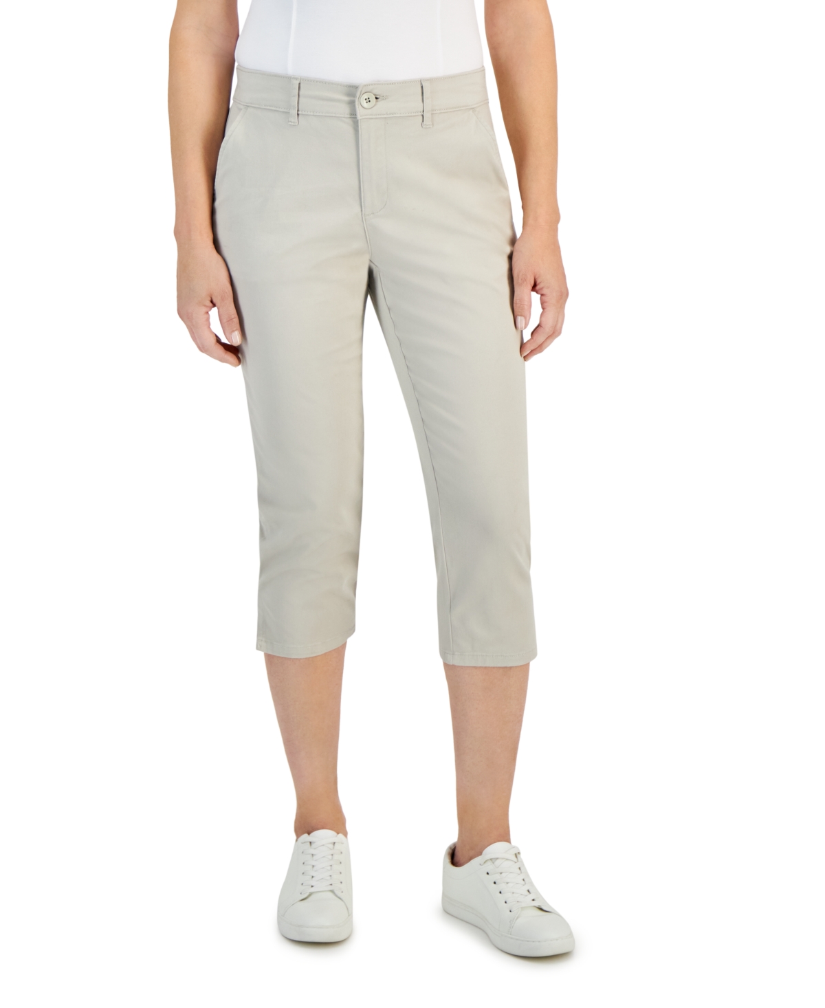 Style & Co Women's Mid-rise Comfort Waist Capri Pants, Created For Macy's In Stonewall