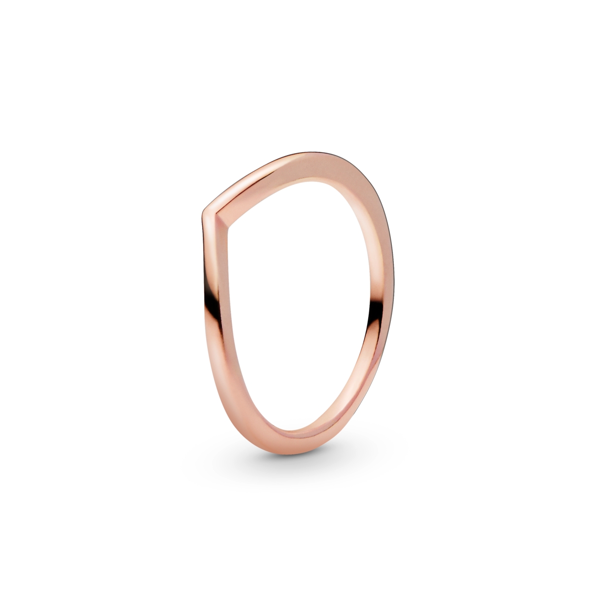 Pandora 14k Rose Gold-plated Timeless Polished Wishbone Ring