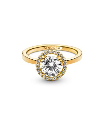 Cubic Zirconia Timeless Sparkling Round Halo Ring