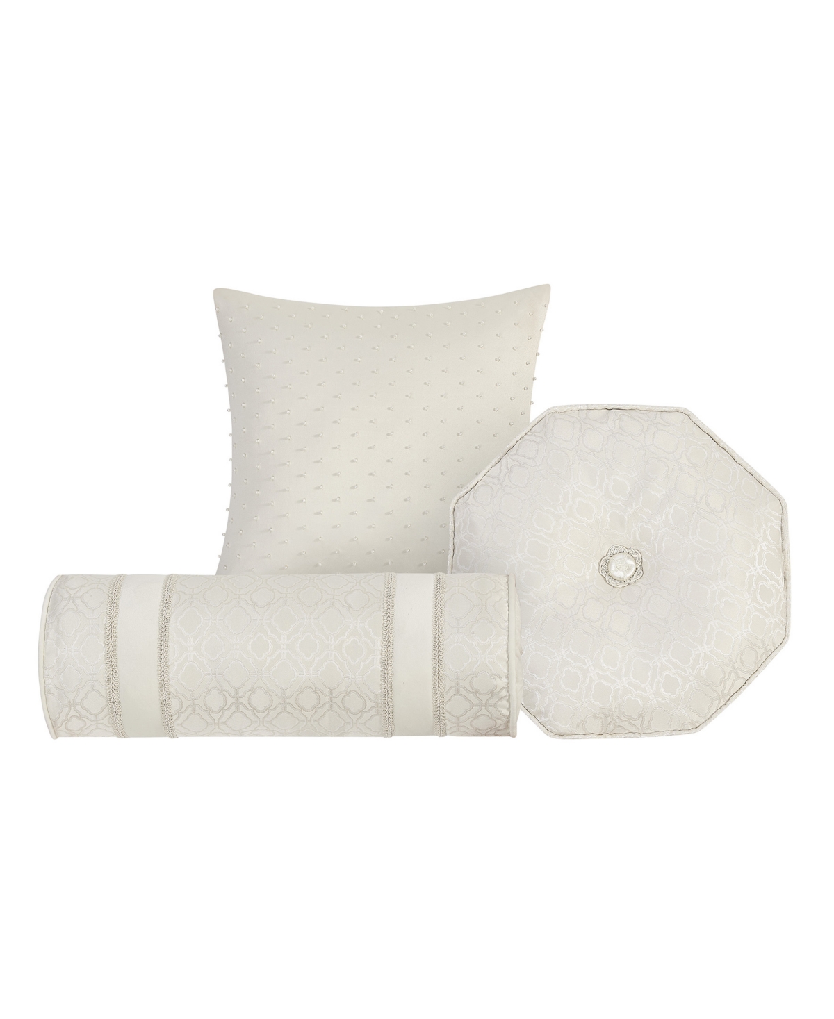 Waterford Set Of 3 Aragon Decorative Pillows In White