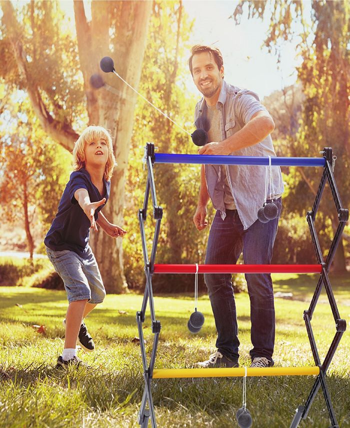 EJET SPORT Ladder Toss Games, Ladder Ball Set, Instant Setup, Folding System, Outdoor Games for