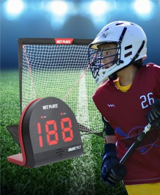 Lacrosse Combo, Lacrosse Practice Net and Speed Radar Gift Set Training Equipment for Lacrosse Players, Kids Teens Children