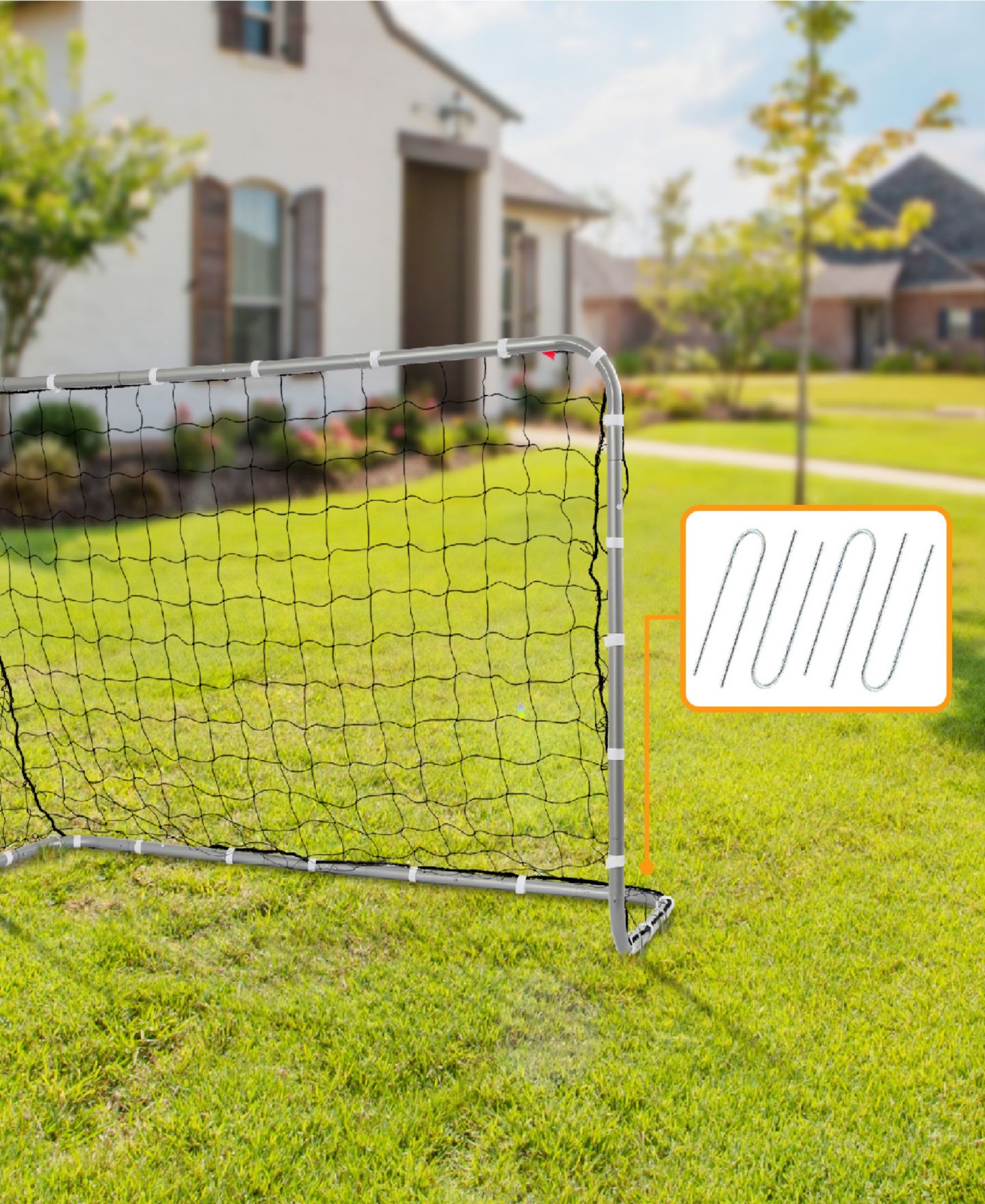 Детская игрушка NET PLAYZ E-Jet 6' x 4' Metal Soccer Goal, Ages 3+ — фото 5
