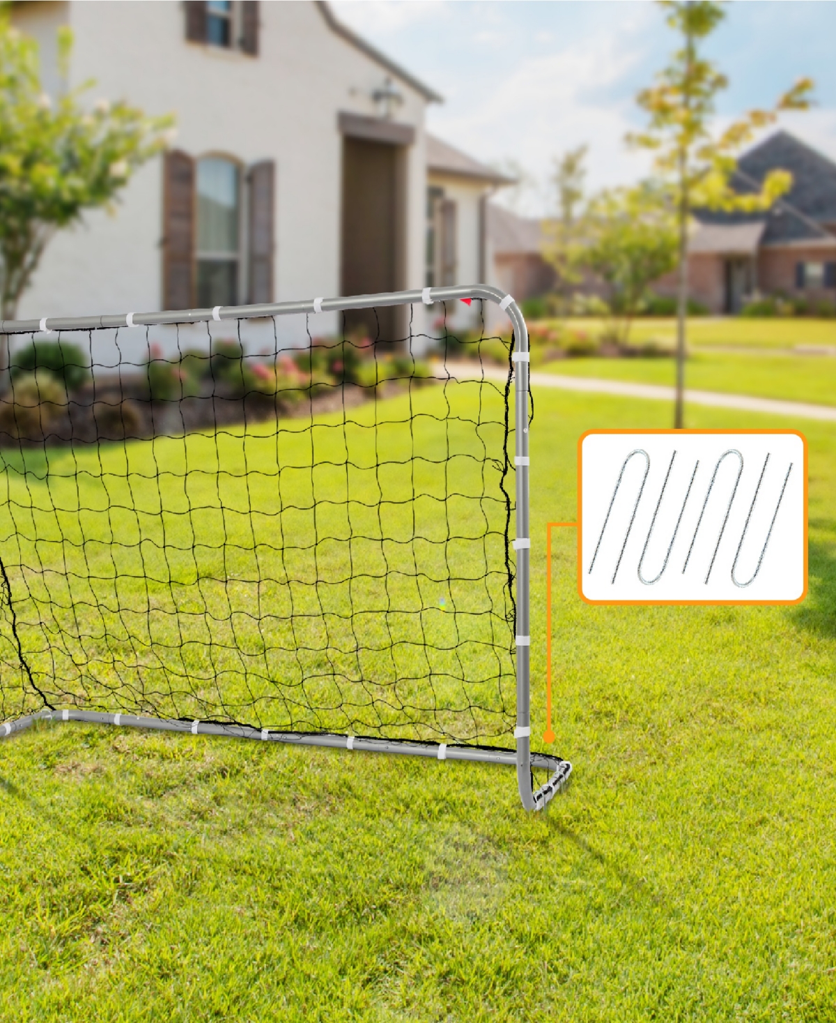 Net Playz Backyard Soccer Goal, Metal Soccer Goal, 6' x 4'