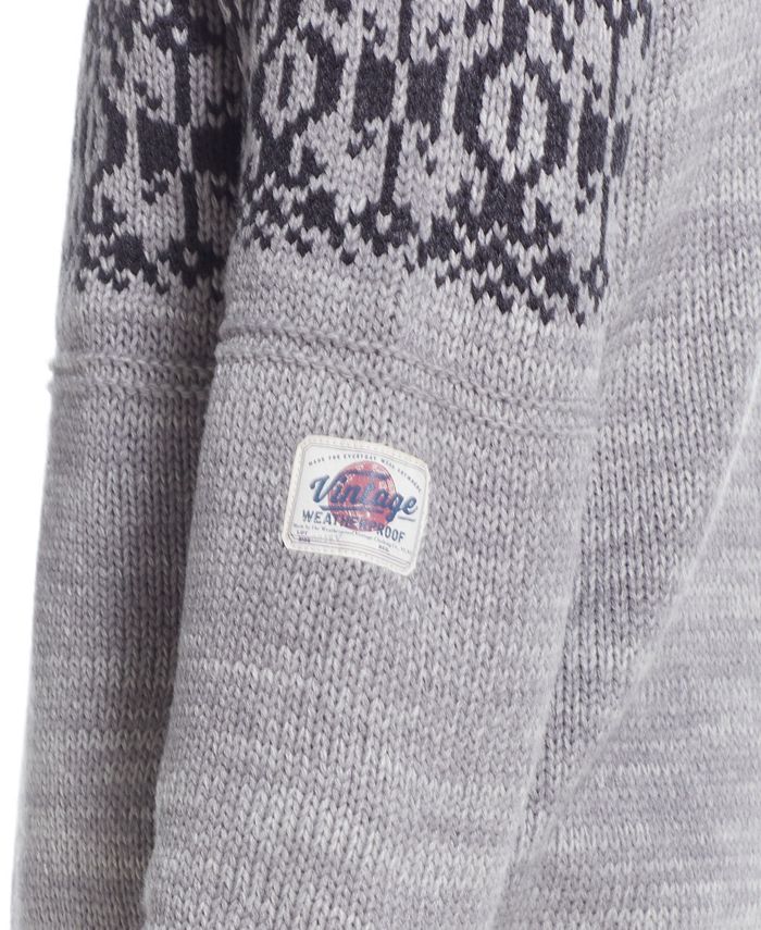 Weatherproof Vintage Mens Norwegian Shawl Collar Sweater Macys