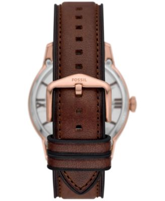 Men's Townsman Automatic Brown Leather Watch 44mm