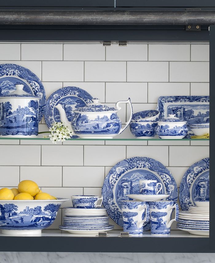 Spode Blue Italian Handled Serving Dish Macy's