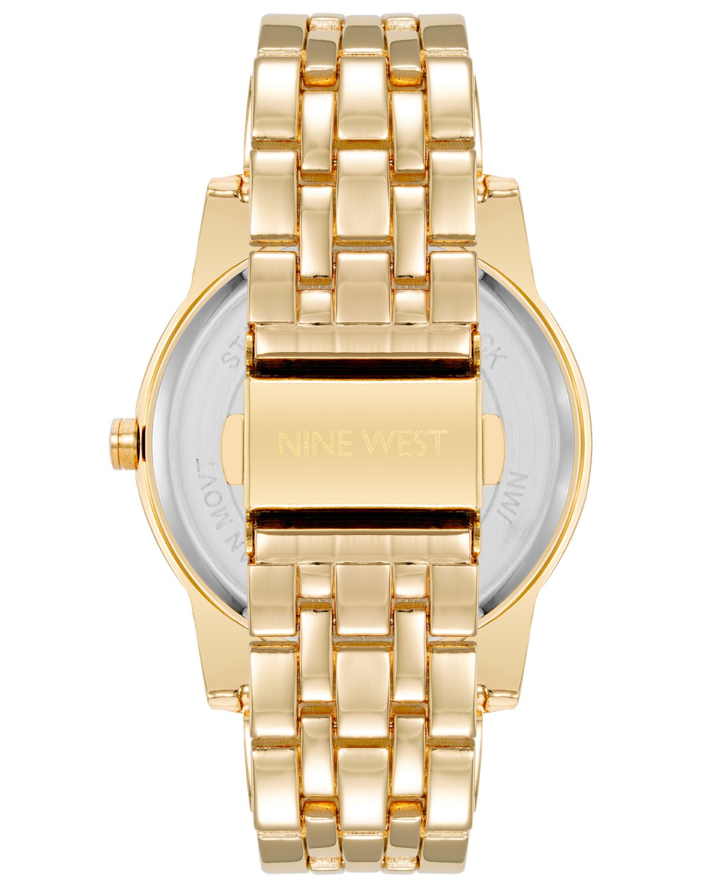 Женские часы Nine West Quartz Gold-Tone Alloy Link Bracelet Watch, 39mm — фото 2