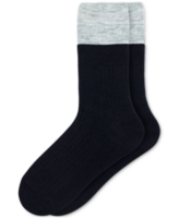Hue Women's 2-Pk. Layered Look Socks - Black Pack