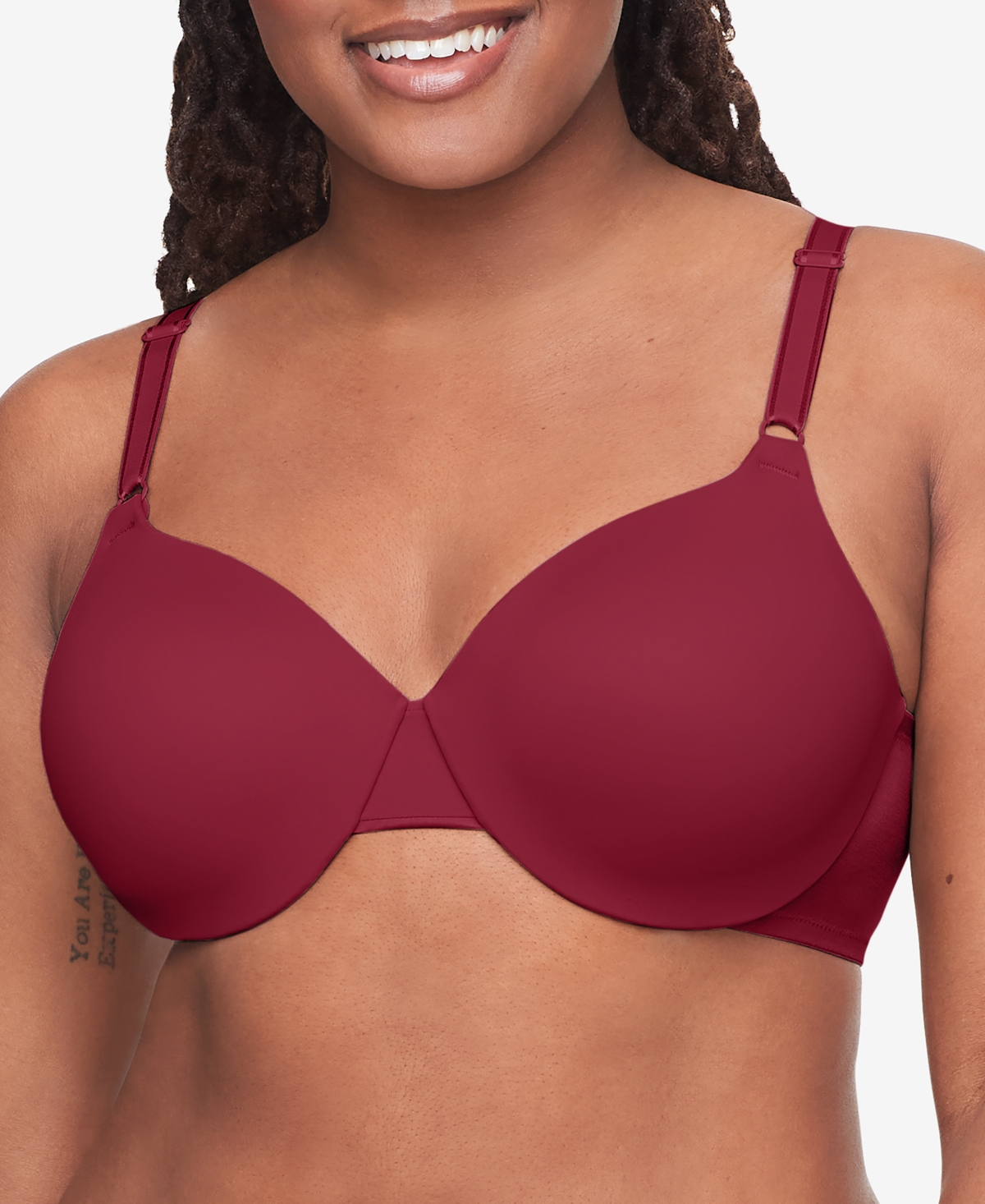 Warners This Is Not A Bra Cushioned Underwire Lightly Lined T-shirt Bra  1593 In Pomegranate