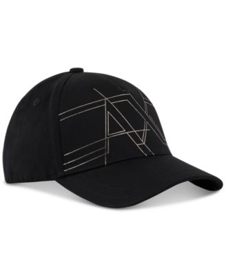A|X Armani Exchange - Men's Cotton Lines |X Logo Baseball Hat