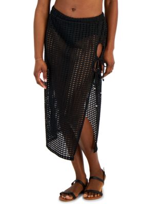 Miken - Women's Crochet Side-Tie Skirt Cover-Up