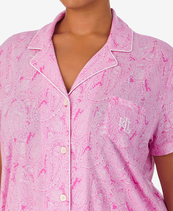 Lauren Ralph Lauren Plus Size Paisley Knit ShortSleeve Top and Capri