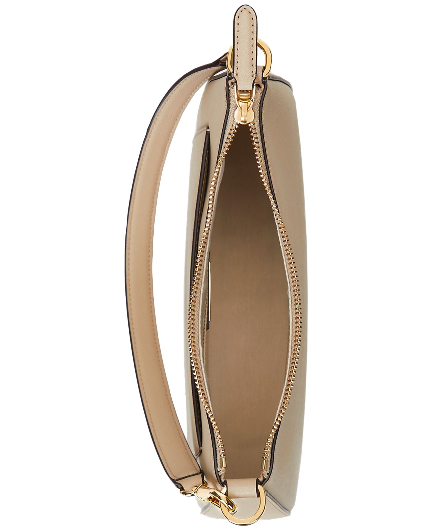 Женская сумка Lauren Ralph Lauren Danni Crosshatch Leather Small Shoulder, цвет: Берёзовый рыжевато-коричневый — фото 4