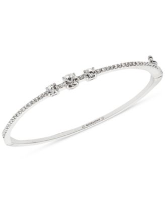 Givenchy - Triple-Stone Crystal Thin Bangle Bracelet