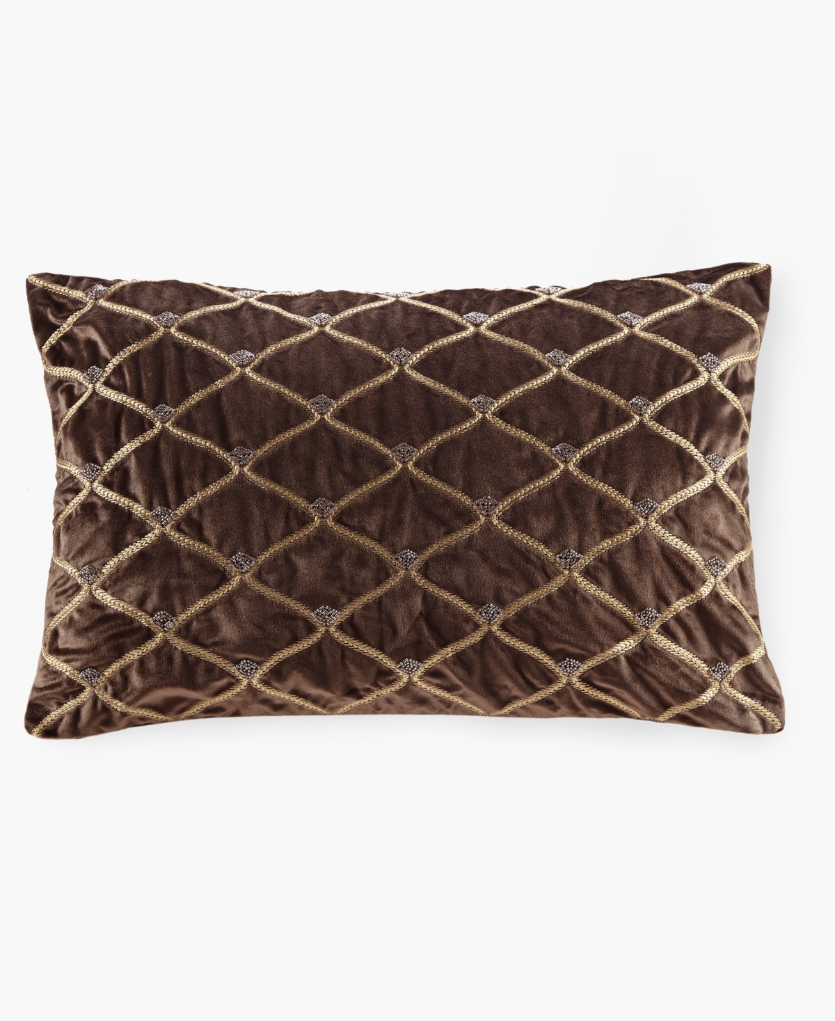 Croscill Aumont Oblong Decorative Pillow, 22" X 15" In Brown