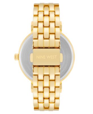 Women's Quartz Gold-Tone Alloy Link Bracelet Watch, 36.5mm