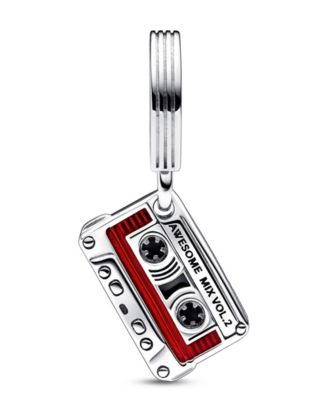 Sterling Silver Marvel Guardians of the Galaxy Cassette Tape Dangle Charm