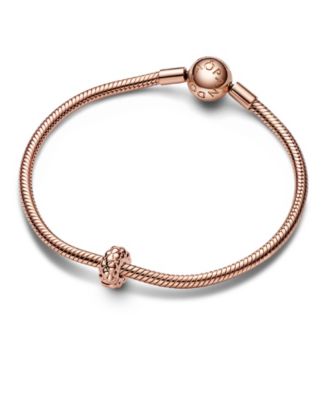 Sterling Silver Fixed clips charm Studded Fixed Clip Charm