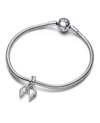 Cubic Zirconia Splitable Mother Daughter Dangle Charm