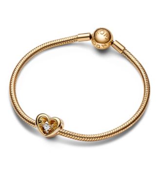 Pandora Cubic Zirconia Radiant Heart Floating Stone Charm