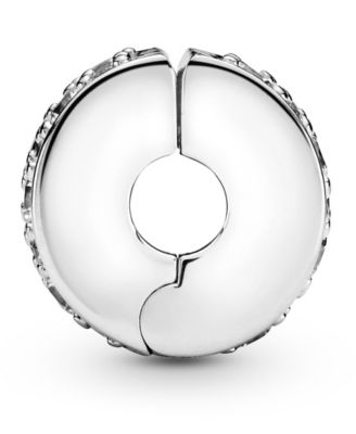 Cubic Zirconia Pave Fixed Clip Charm
