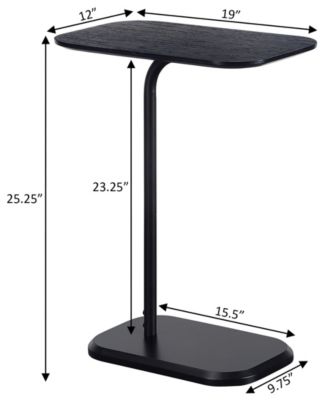 19" Medium-Density Fiberboard Oslo C End Table