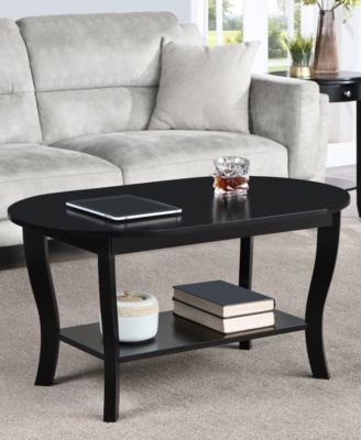 36" Medium-Density Fiberboard American Heritage Oval Coffee Table